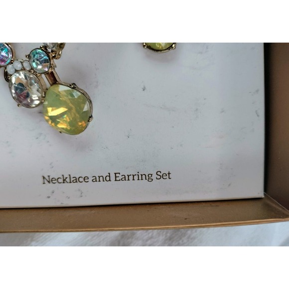 MixIt Necklace Earrings Box Set Retro Jewelry Statement Mix It Lemon Yellow Gold - Picture 8 of 15